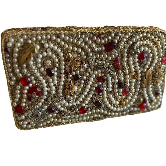 Beaded Jewelry Box One of a Kind Retro Glam Maximalism - Picture 2 of 8